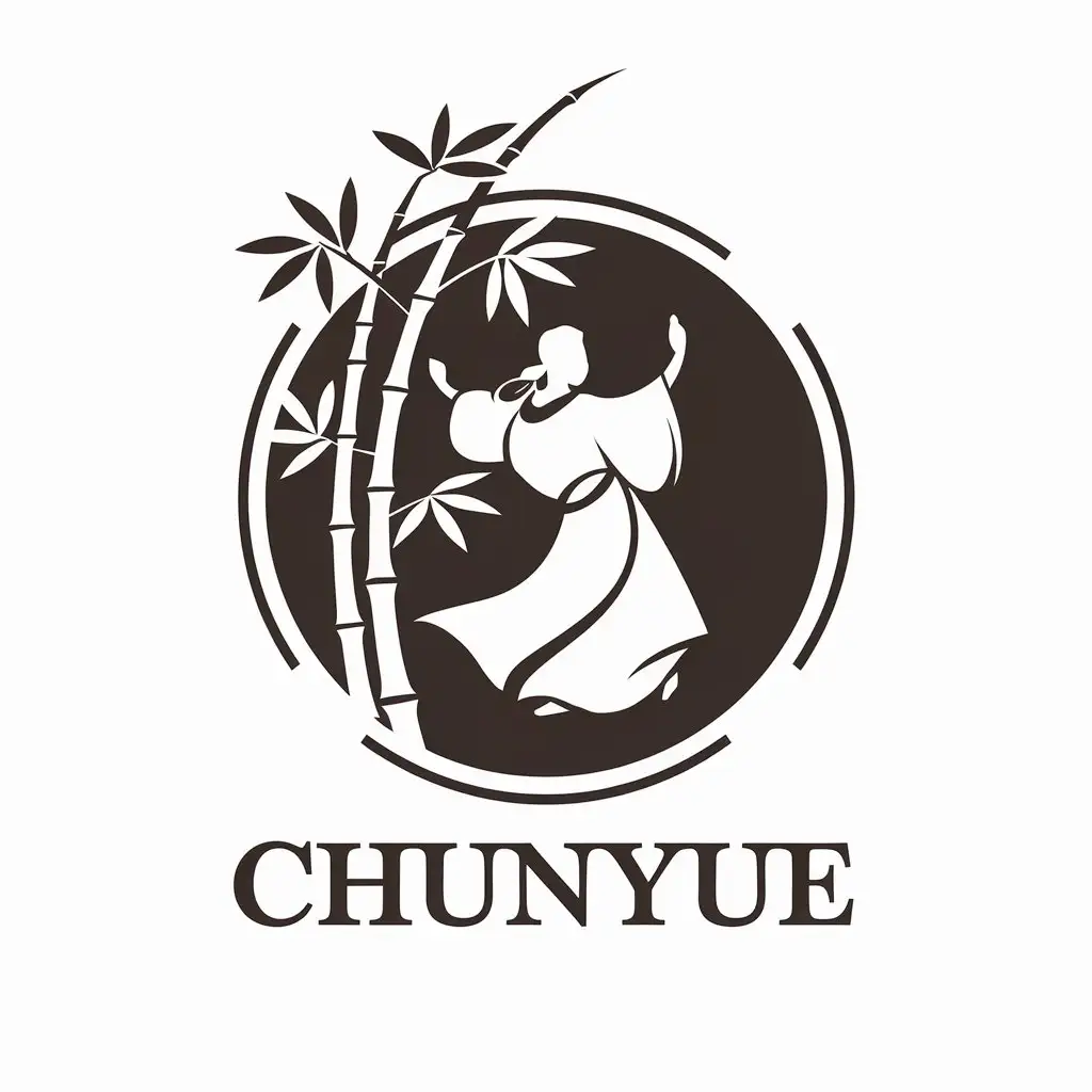 LOGO Design for Chunyue Bamboo Dance and Sway Inspired Symbol for Religious Industry