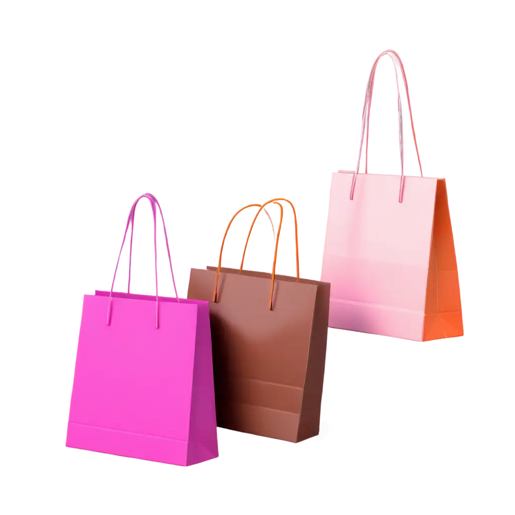 Vibrant-3D-Render-of-Colorful-Shopping-Bags-PNG-for-HighQuality-Visuals