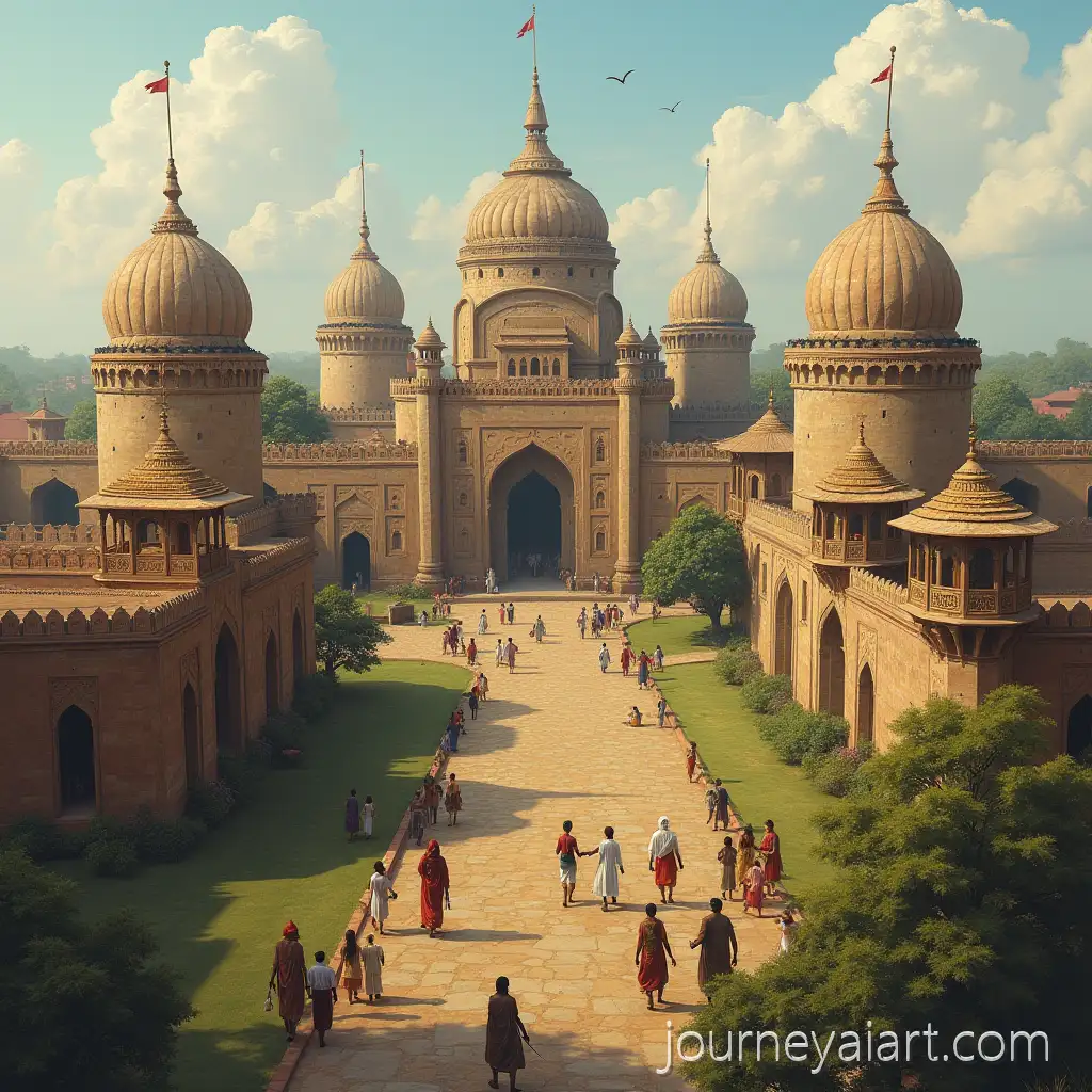Medieval-Bengal-Sultanate-City-of-Gaur-with-Architectural-Splendor