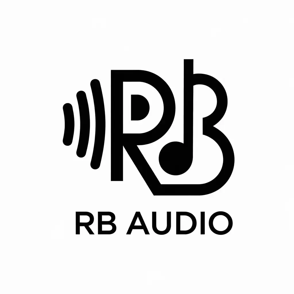 LOGO Design for RB Audio Modern Vector Design with RB Symbol