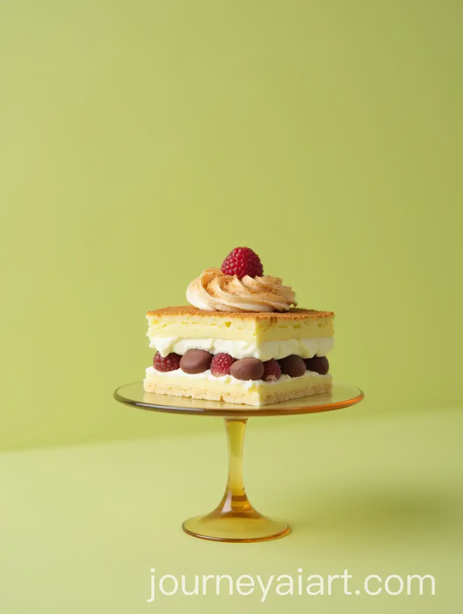 AI-Art-Prompt-ExpansionDelicious-Tiramisu-on-Minimalistic-Olive-Green-Background