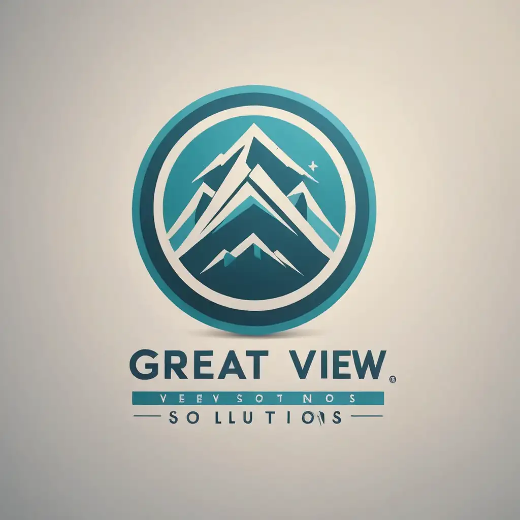 Modern Logo Design for Great View Solutions Featuring GVS