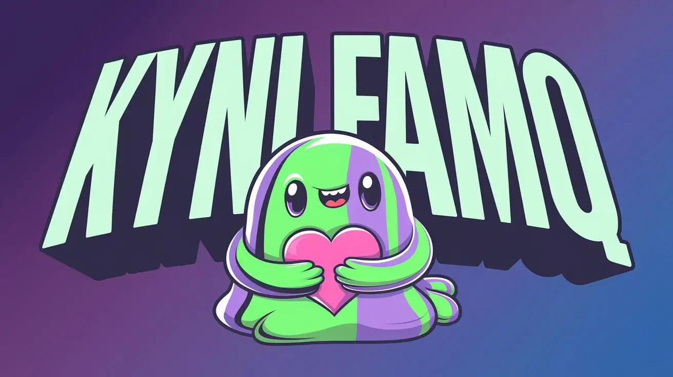 Playful Logo Design for KYNI FAMQ Discord Server with Drool and Character