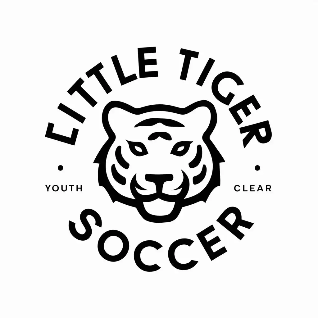 LOGO-Design-for-Little-Tiger-Soccer-Youth-Club-Emblem-with-Clear-Background