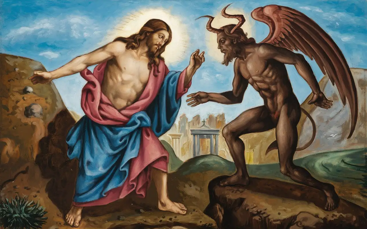 LORD JESUS CHRIST was tempted by satan the fallen angel in the wilderness, the devil still can not swayed LORD JESUS CHRIST although it used every means, LORD JESUS CHRIST overcame all the temptations by obeying his Heavenly Father,