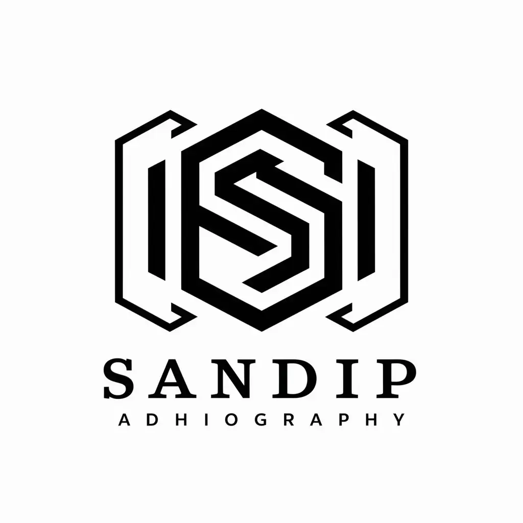 LOGO Design for Sandip Adhigraphy Vector Design for Online Vlog and Photography