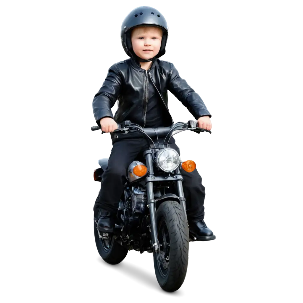 Evil Baby in a helmet rides a motorcycle and kakashkp