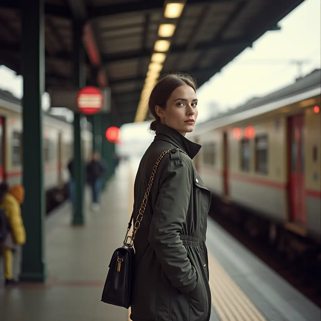 Suzie-Woman-Waiting-at-a-Train-Station-on-a-Rainy-Day