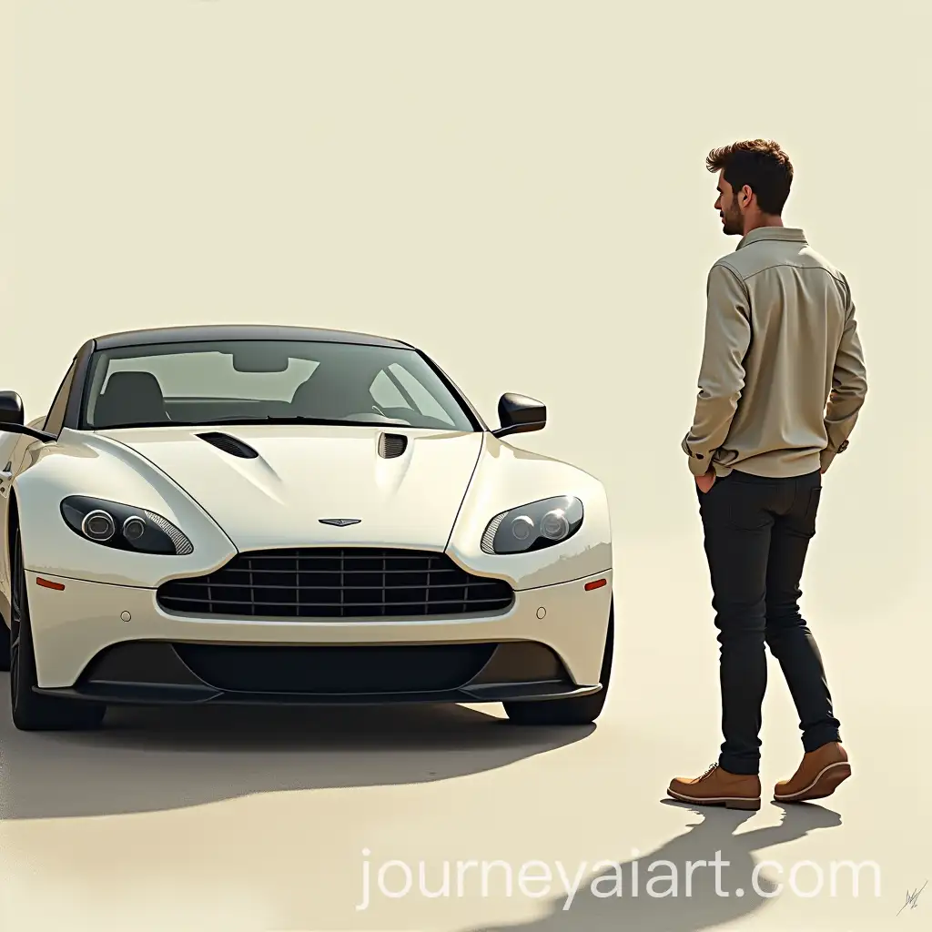 Contrast-Between-Aspiration-and-Simplicity-A-Poor-Person-Staring-at-a-Luxury-Car-and-a-Confident-Wealthy-Minimalist