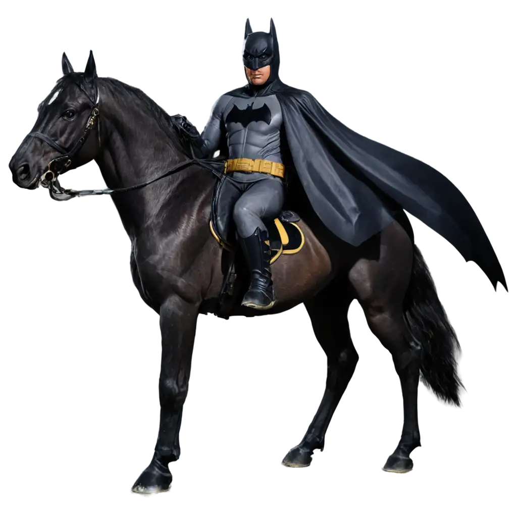 Batman Mounting a Horse