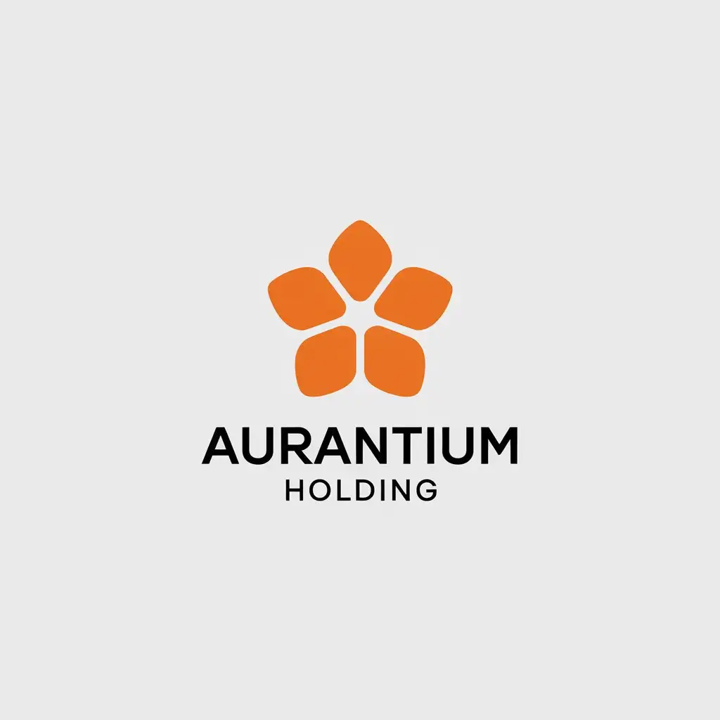 LOGO Design For Aurantium Holding Orange Blossom Vector Logo for Finance Industry