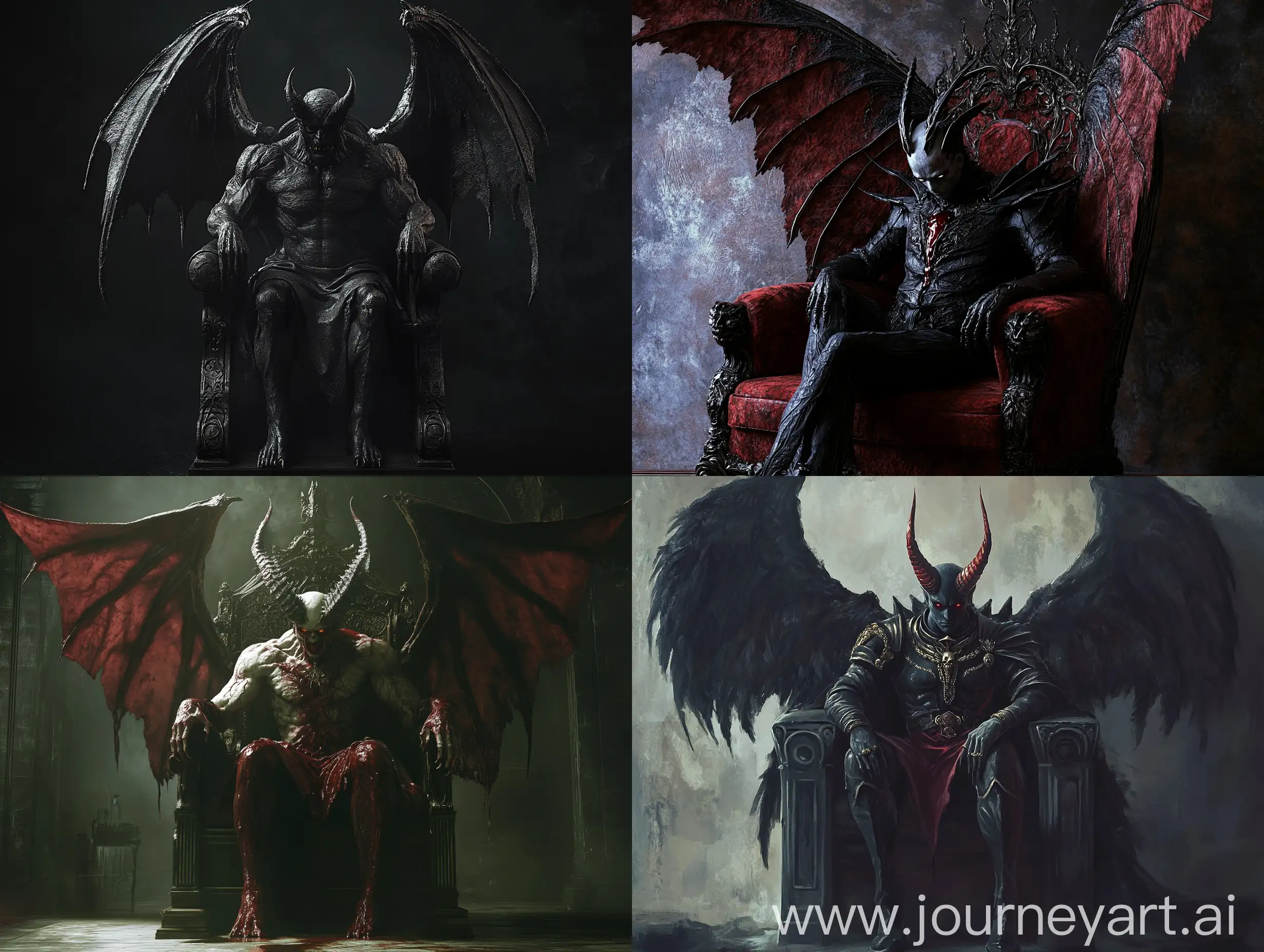 Dark-Mythological-Character-with-Wings-on-Throne