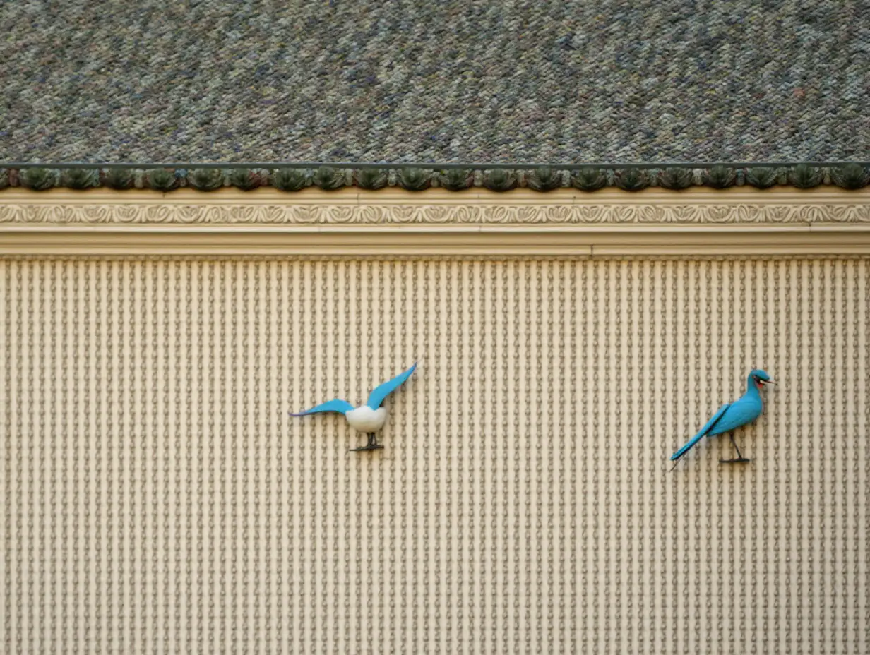 Ornamental-Wall-with-Birds-in-Background