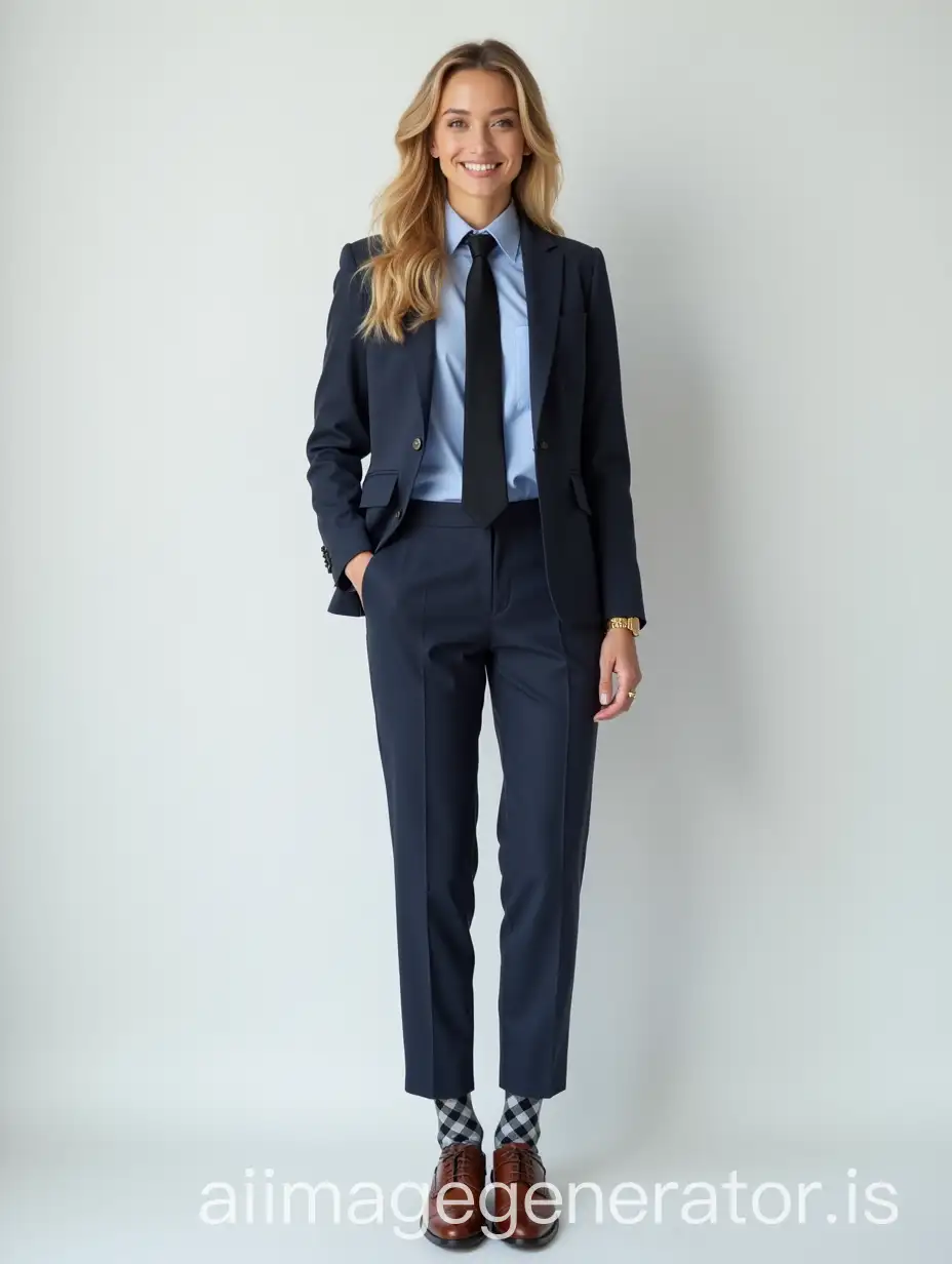 Elegant-Female-Model-in-Business-Suit-with-Mens-Accessories