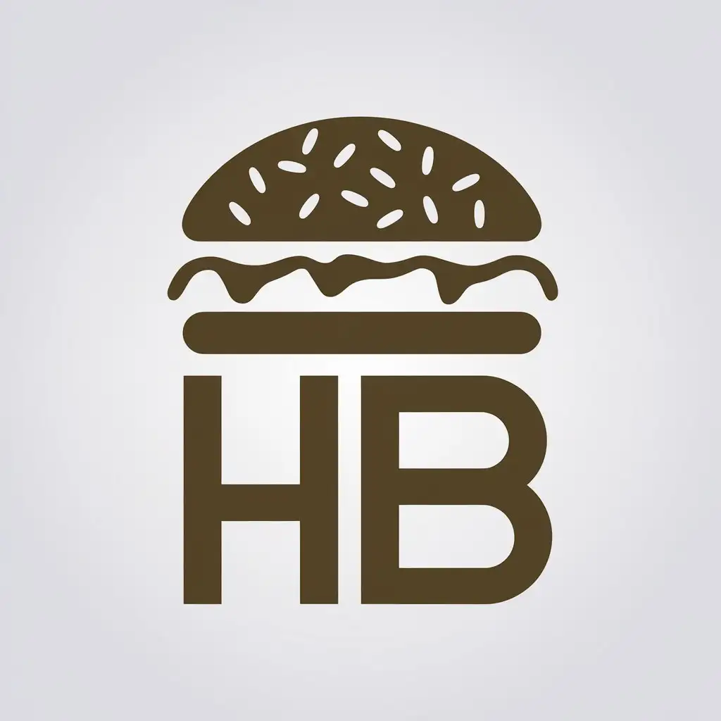 LOGO Design for HB Minimalistic Hamburger Symbol for Restaurant Industry with Clear Background