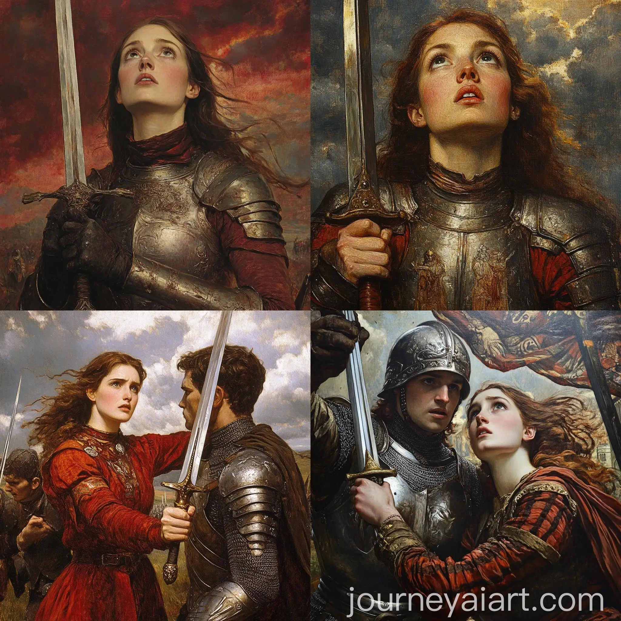 Gothic-Style-Battle-Scene-with-Mary-Stuart-in-Armor