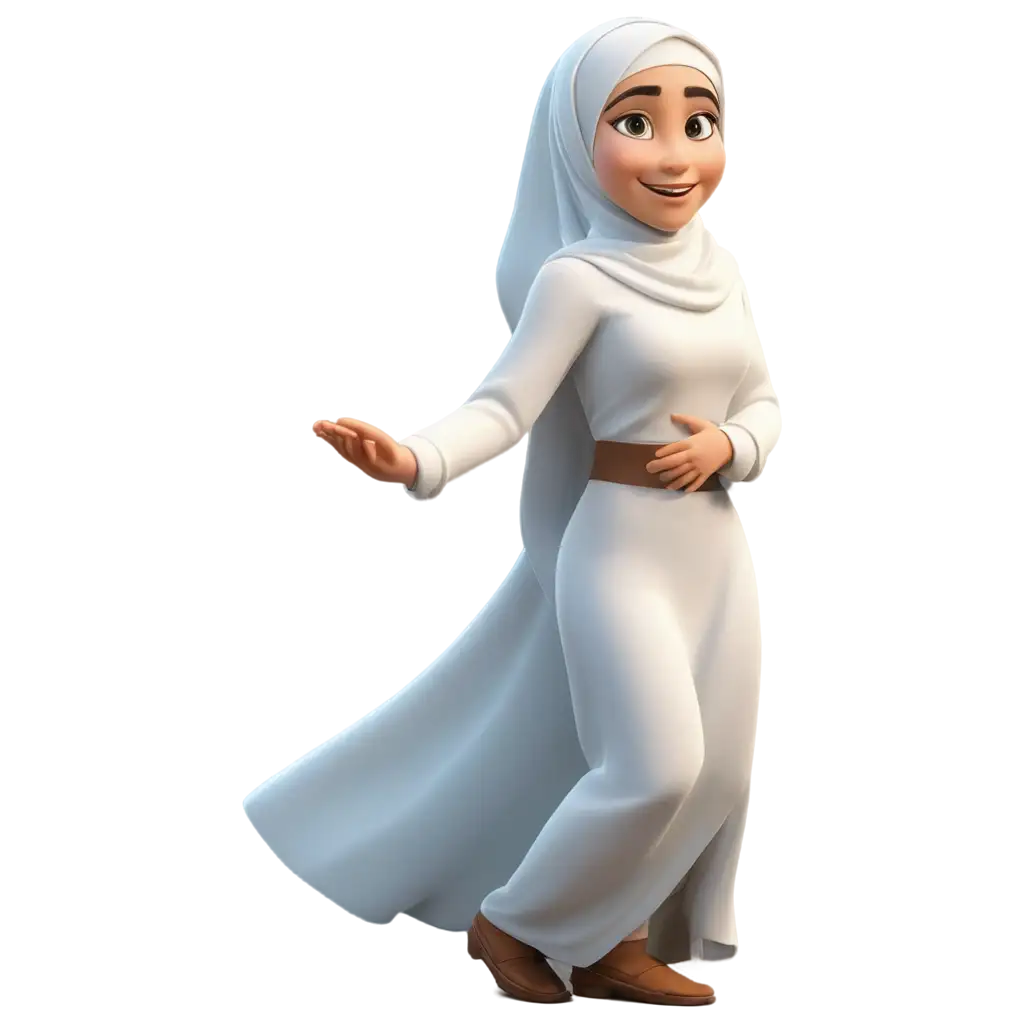 Create-a-DisneyStyle-PNG-Avatar-of-a-Happy-Woman-in-Hajj-Clothing