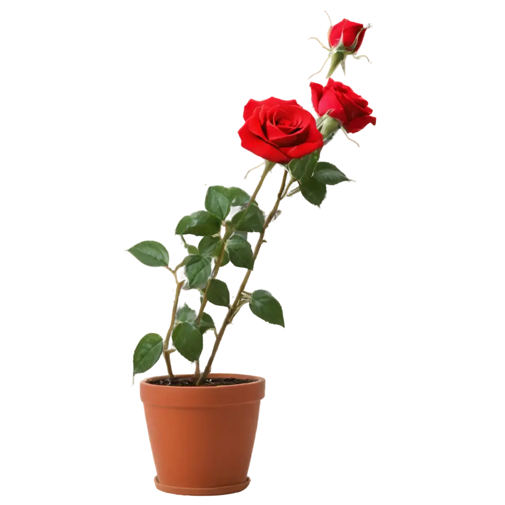 HighQuality-Rose-Flower-and-Flower-Pots-PNG-Image-for-Versatile-Use