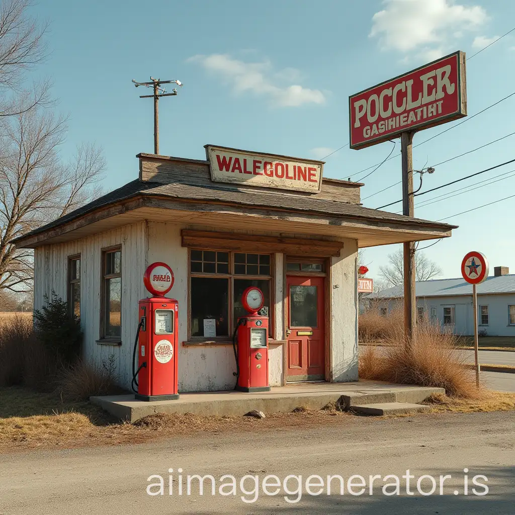 Charming-Vintage-Gasoline-Station-with-Classic-Pumps-and-Retro-Signage