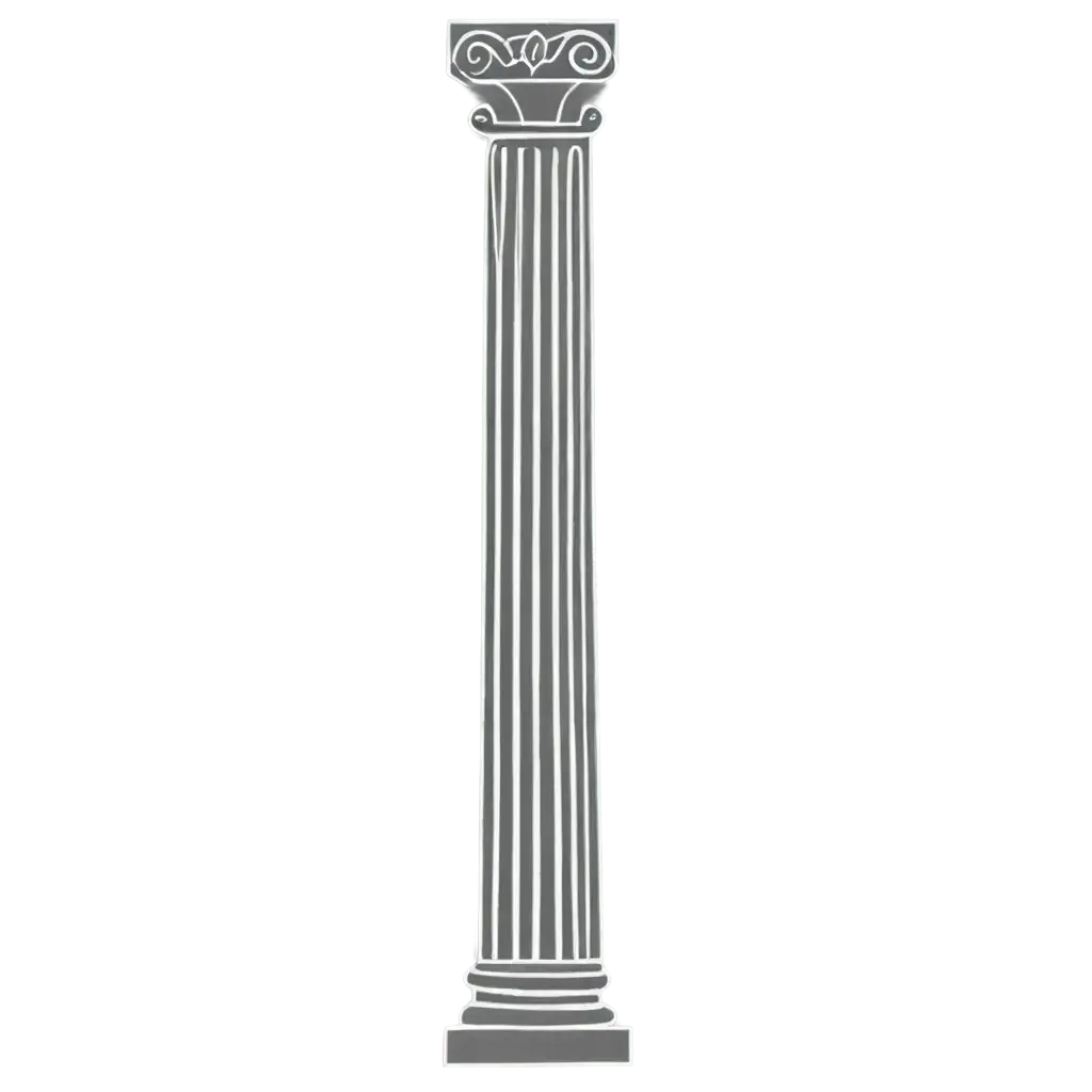 2D-Stencil-Greek-Column-PNG-Perfect-for-Classic-Architectural-Designs-and-Visual-Projects