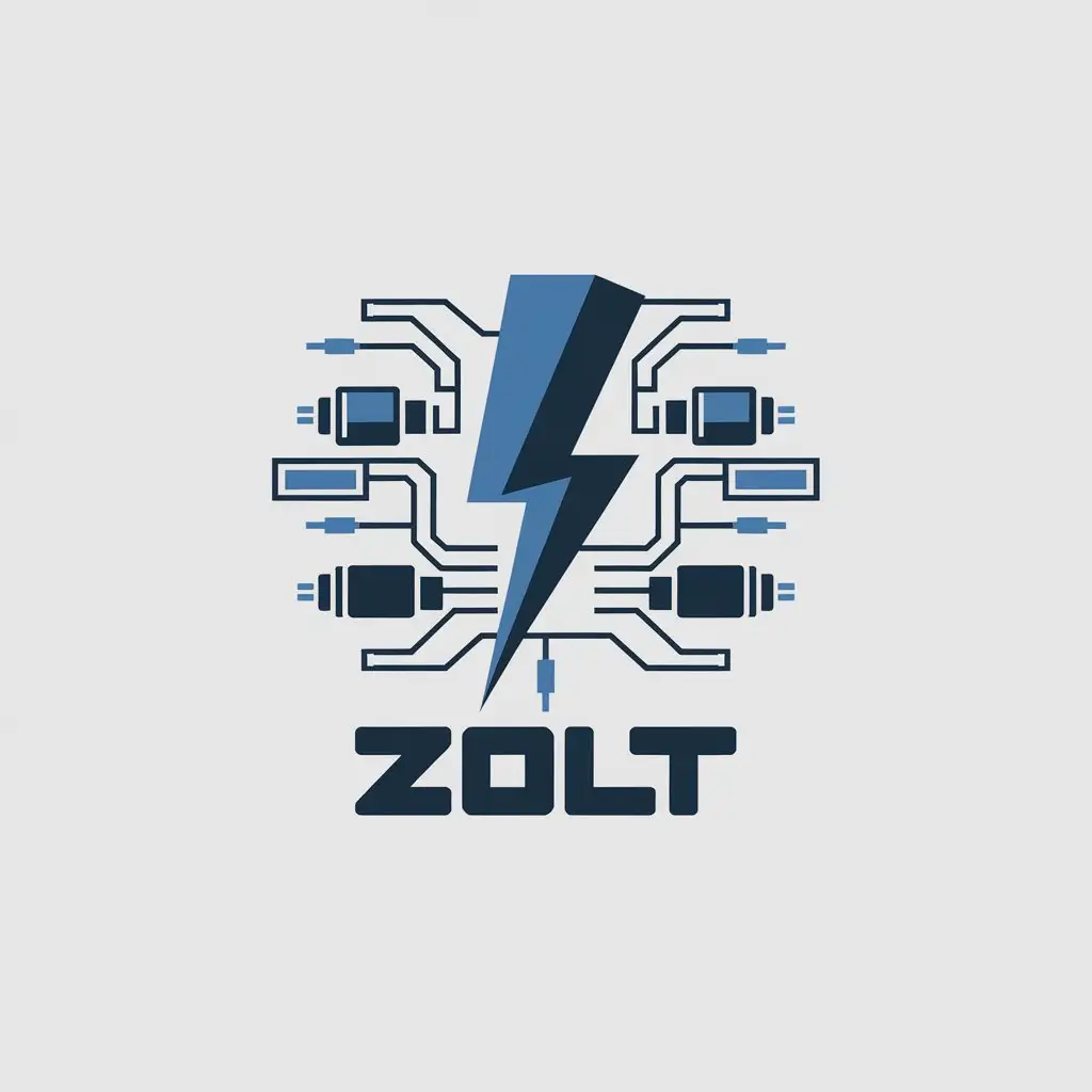 LOGO Design for Zolt Electrical Symbol in a Complex Vector Design