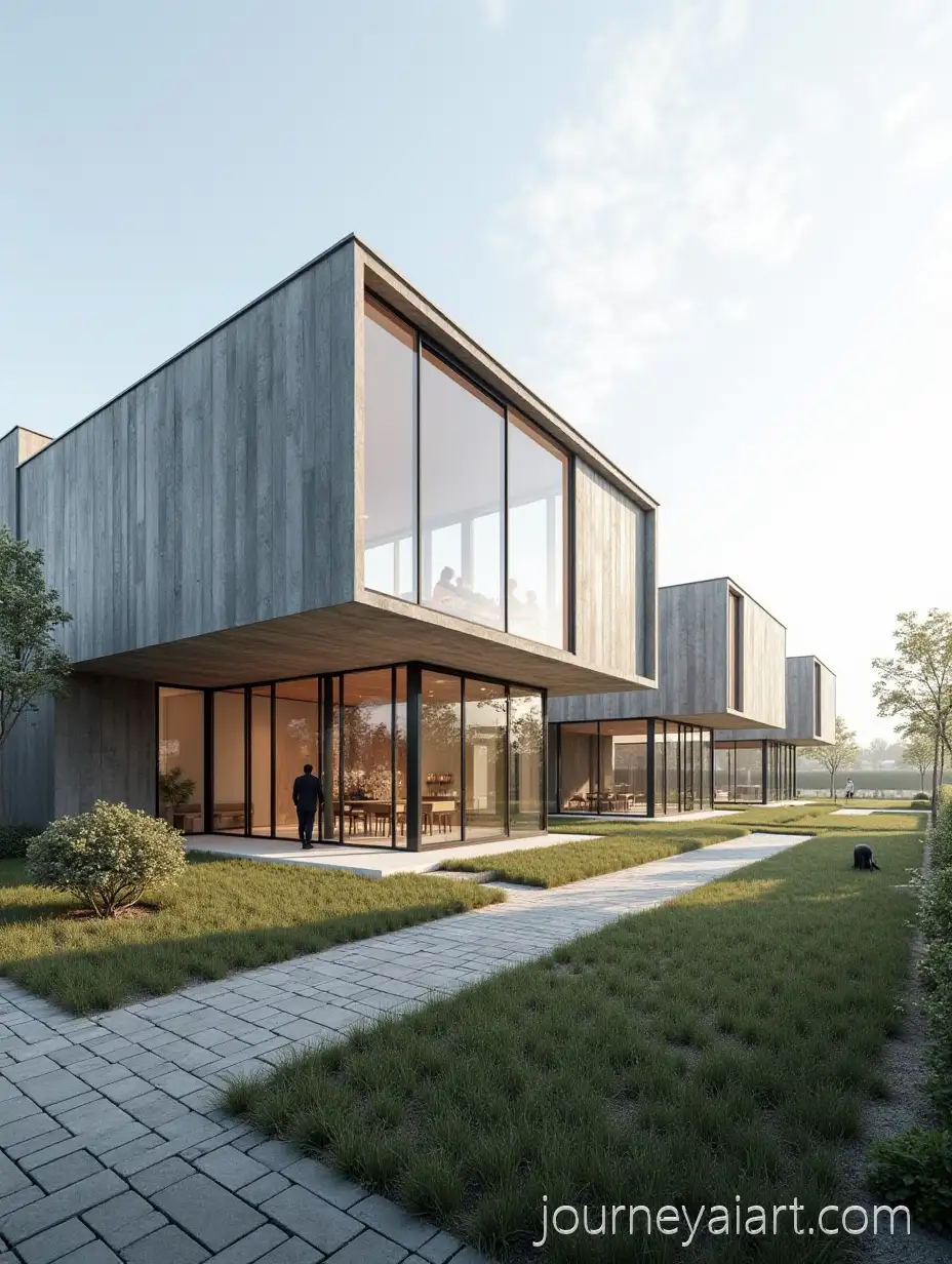 Innovative-Living-Building-Architecture-with-Glass-and-Steel-Design