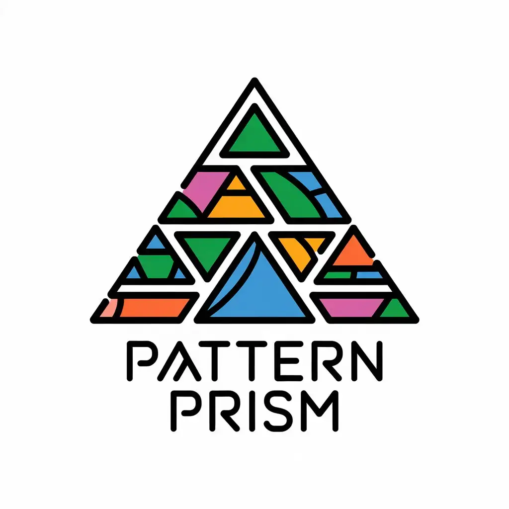 LOGO Design for Pattern Prism Modern Vector with Prism Symbol and Clear Background