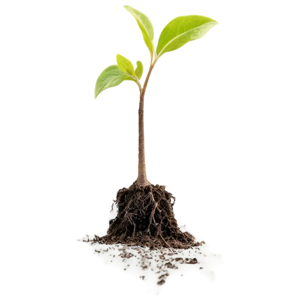 PNG-Image-of-Seedling-Roots-in-Dirt-Natural-Growth-Concept