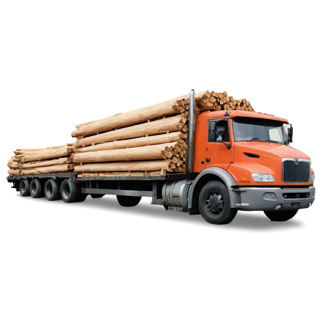 HighQuality-PNG-Image-of-a-Truck-SemiTrailer-Loaded-with-Wood