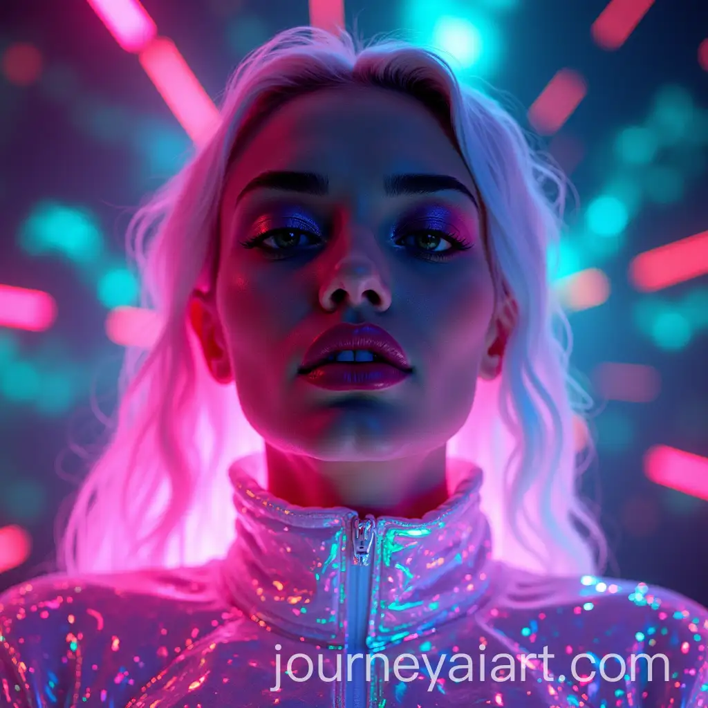 Futuristic-Female-Singer-on-Acid-House-EDM-Album-Cover