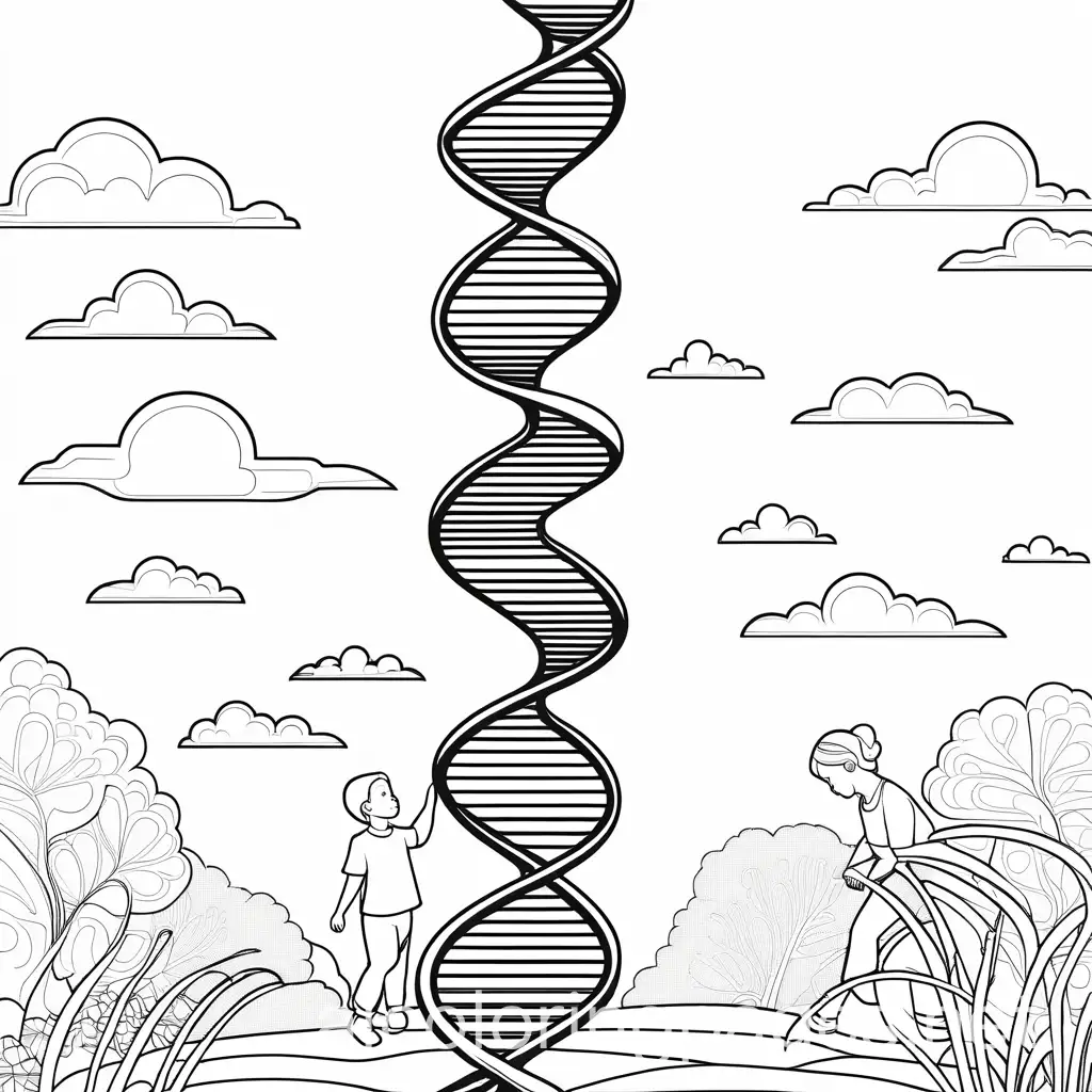 DNA-Coloring-Page-Black-and-White-Line-Art-for-Kids