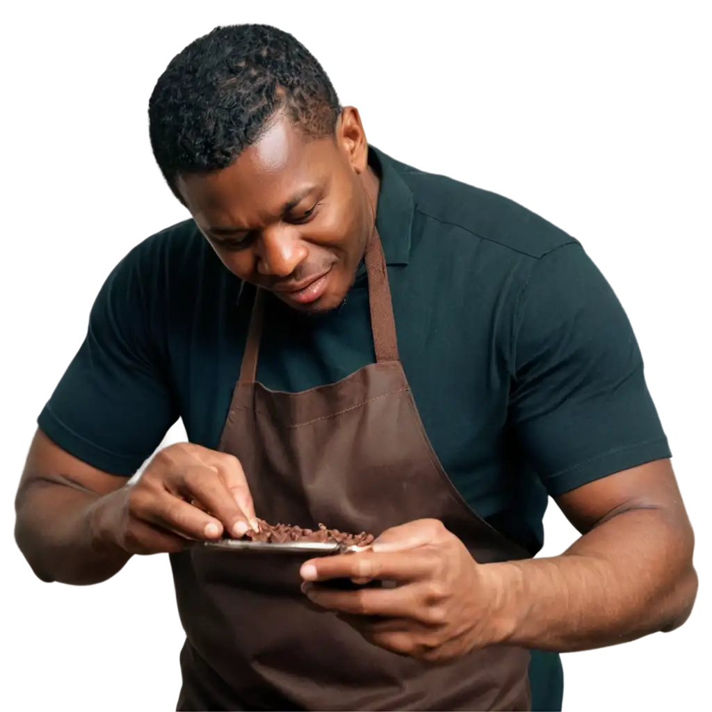 HighQuality-PNG-Image-Adult-Black-Man-Making-Chocolate