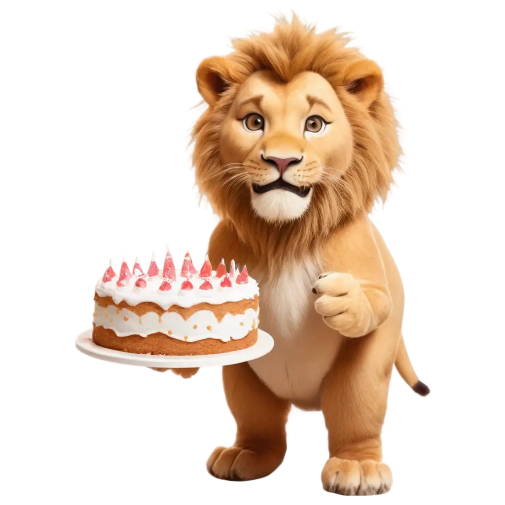 Lion-with-Cake-PNG-HighQuality-Image-for-Creative-Projects