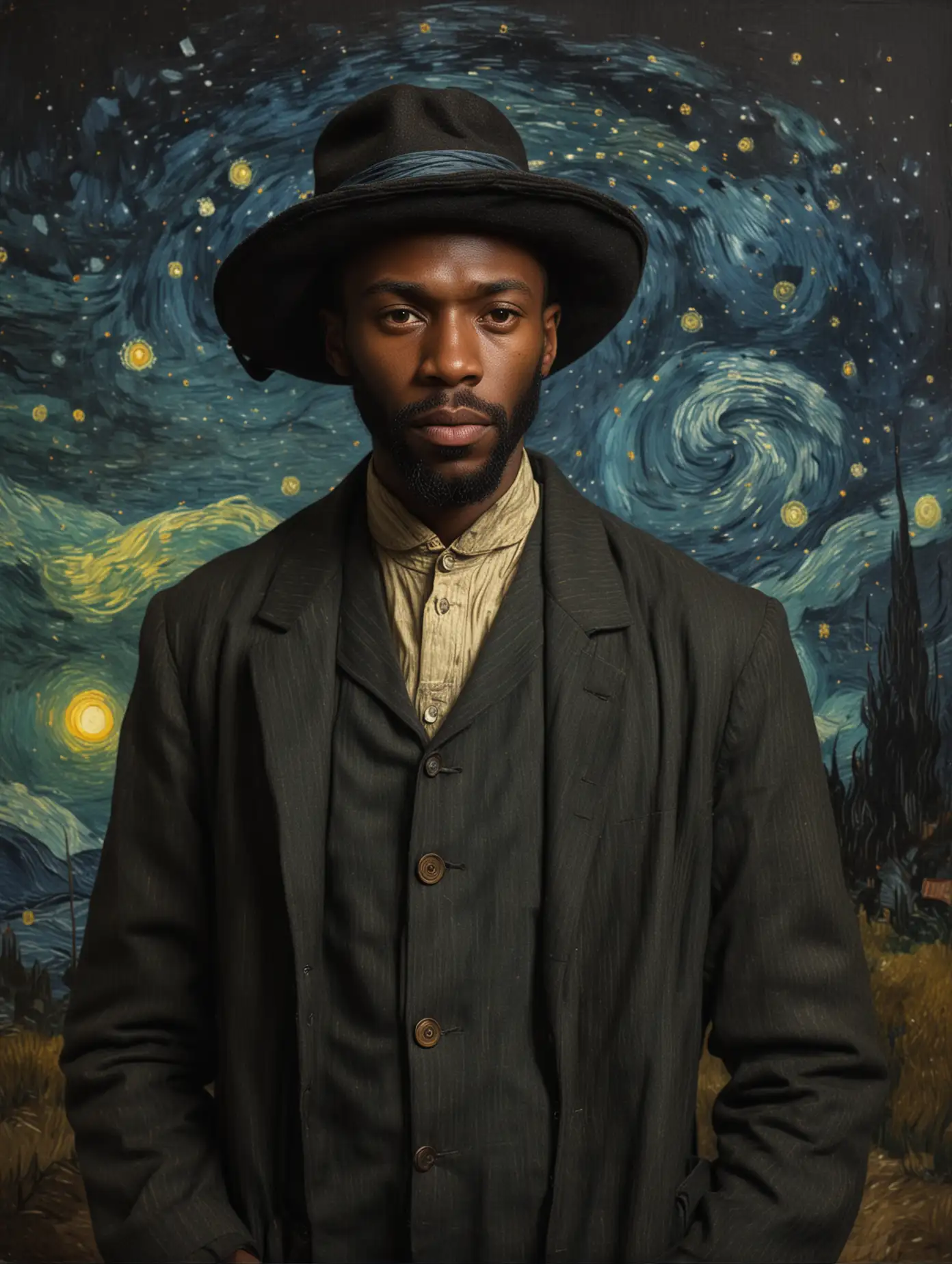 black man dressed in the time of Van Gogh and featured in one of his paintings