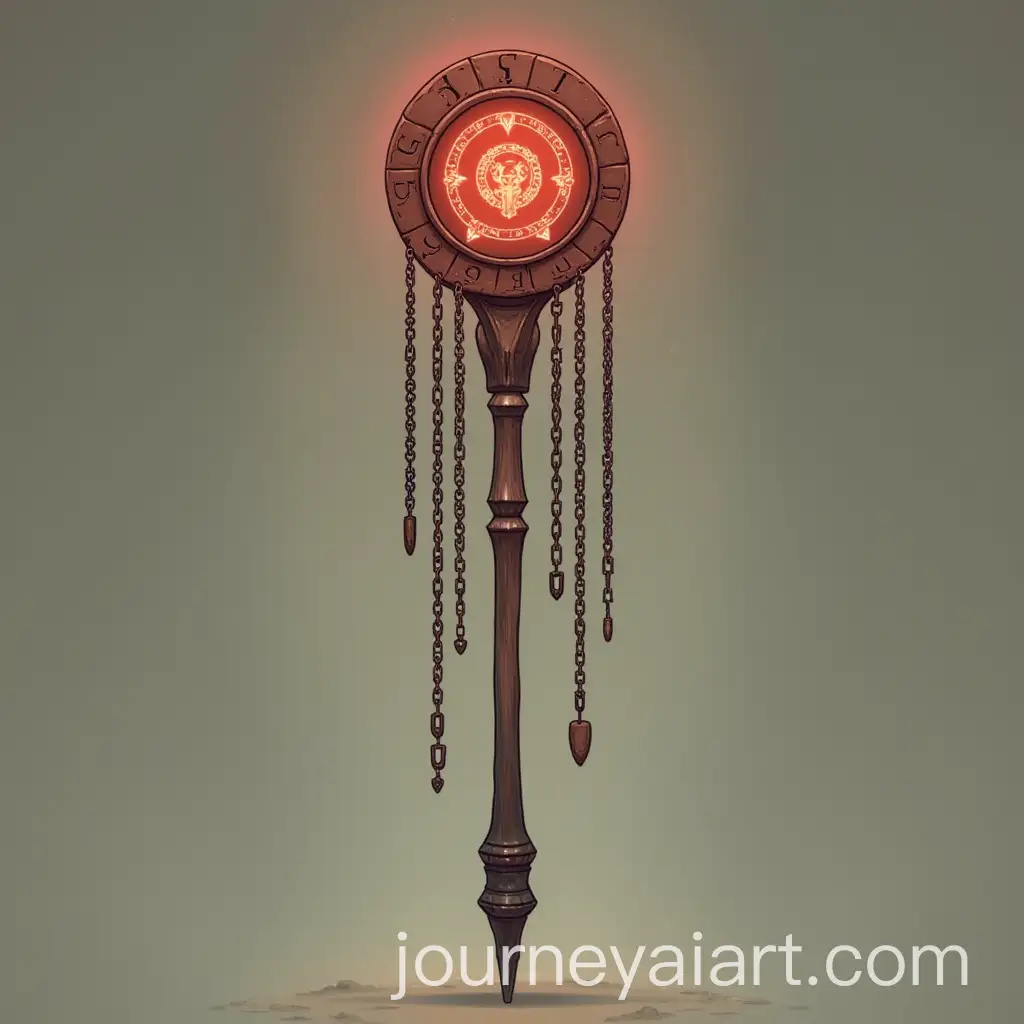 Mystical-Wooden-Staff-with-Glowing-Runes-and-Chains