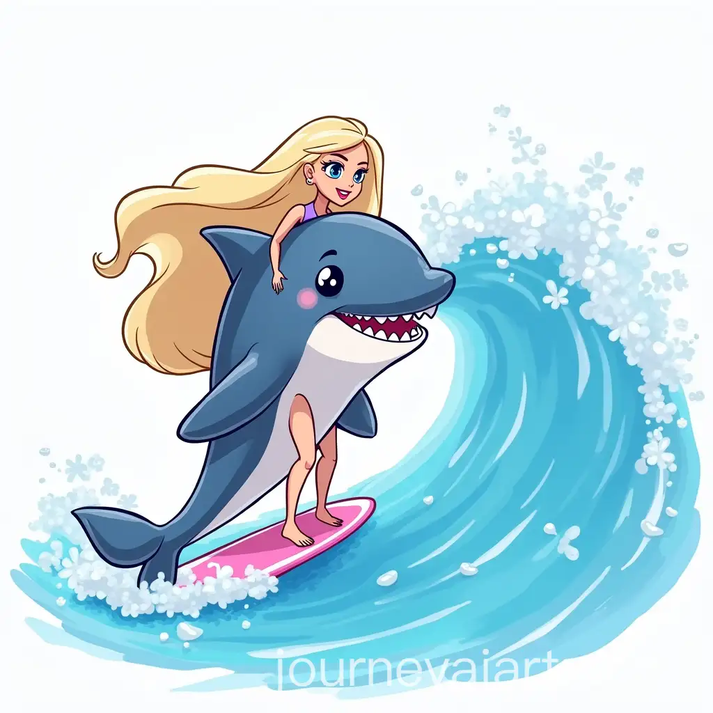 Whale-Carrying-Barbie-Riding-a-Wave-on-a-Surfboard-in-Cartoon-Style