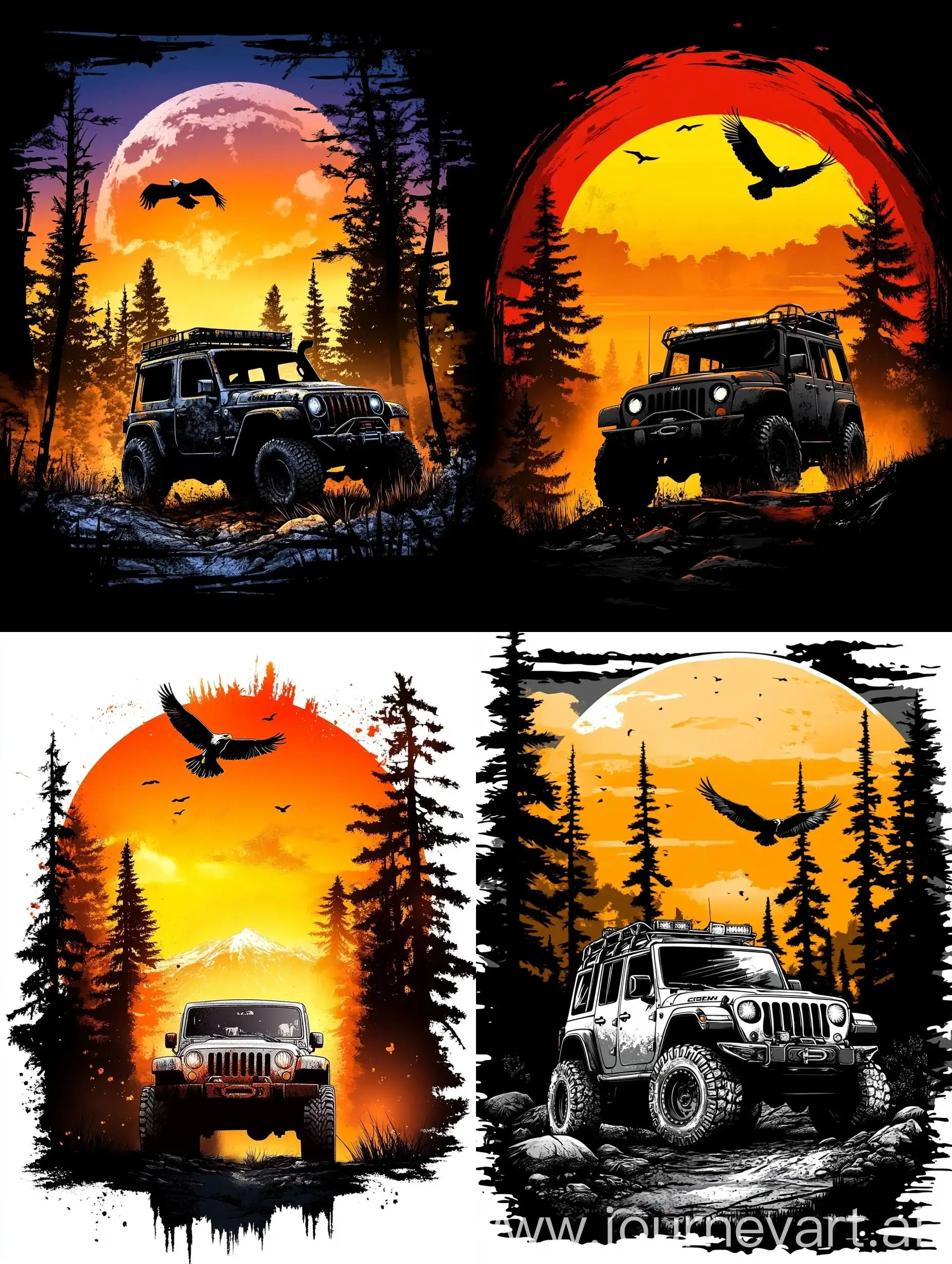 Offroad-Jeep-Design-with-Eagle-and-Orange-Moon