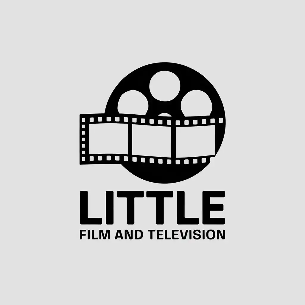 a vector logo design,with the text "Little film and television", main symbol:movie,Moderate,be used in Internet industry,clear background