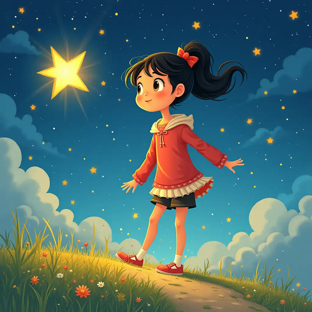 The-Brave-Little-Girl-Dreaming-Under-the-Stars