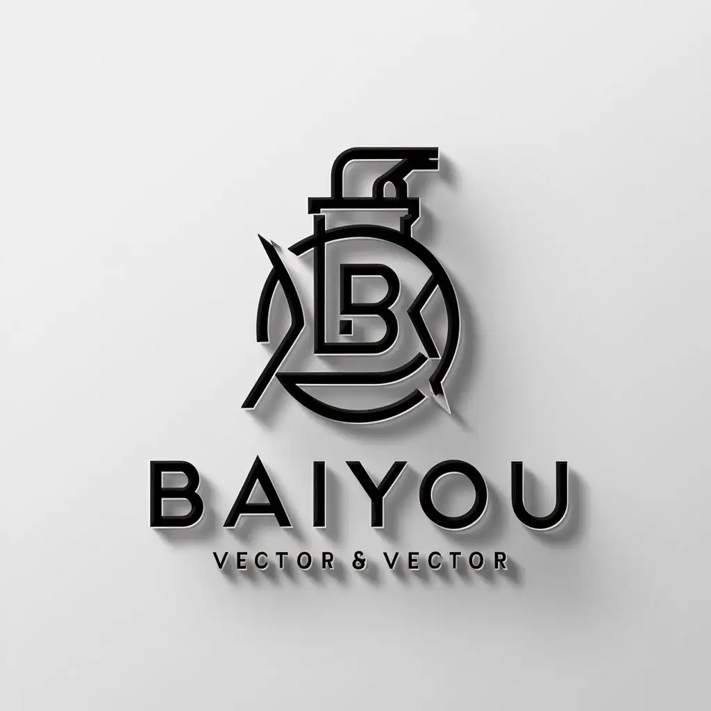 LOGO Design for Baiyou Pesticide Symbol with Technology Industry Theme