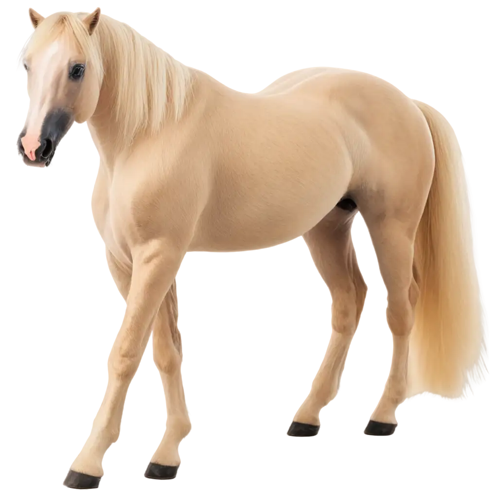 Blonde-BlueEyed-Horse-PNG-Image-Showcase-the-Grace-and-Elegance