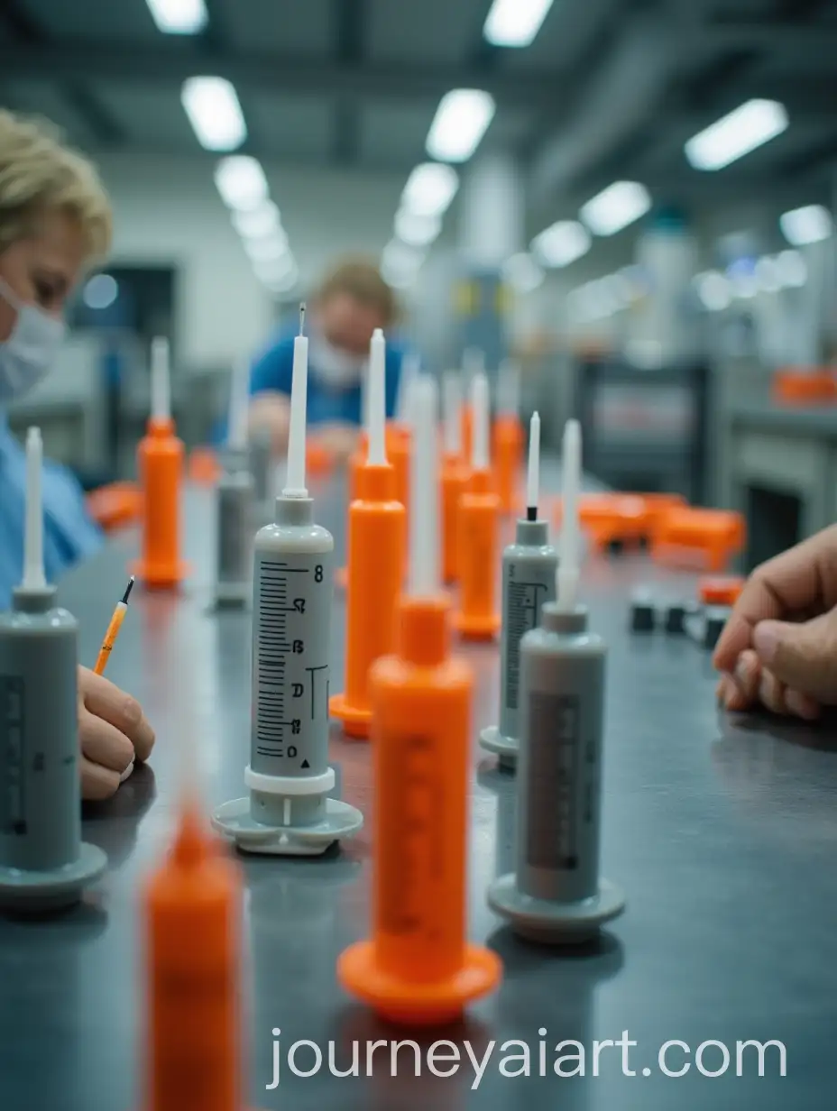 Plastic-Syringe-Manufacturing-Factory-with-Injection-Molding-Process-in-Bright-Colors