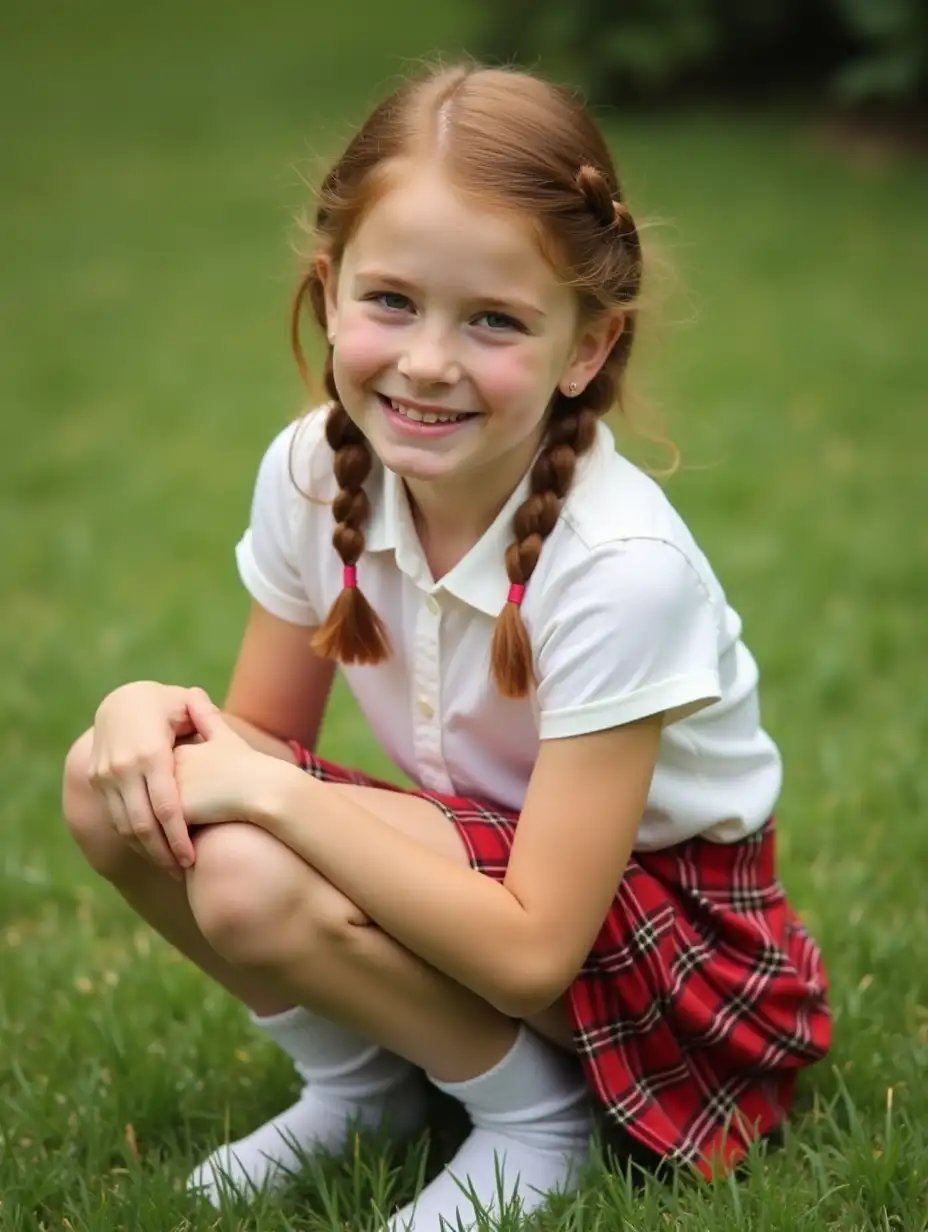 Cheerful-NineYearOld-Girl-in-Traditional-Outfit-Posing-on-a-Lawn