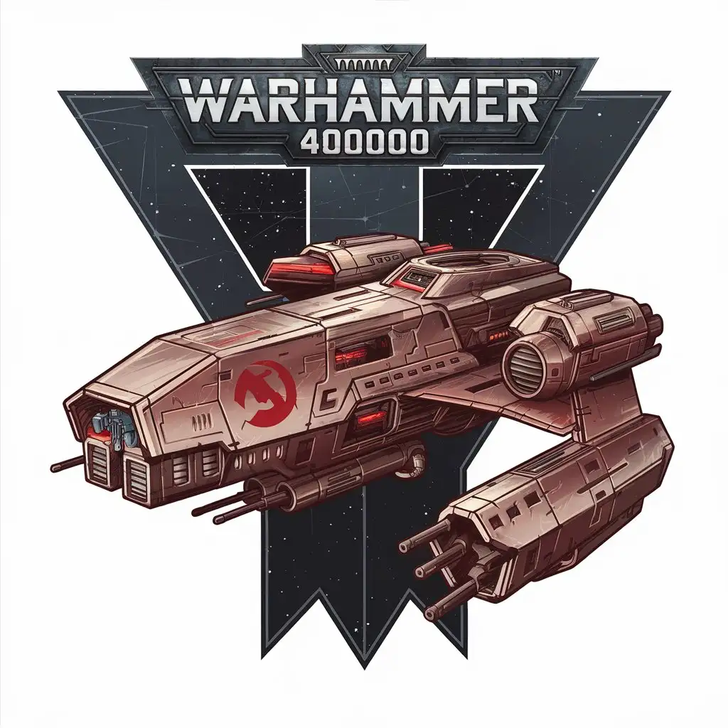 LOGO Design for WARHAMMER 40000 Spaceship Logo with Communist Warhammer Theme