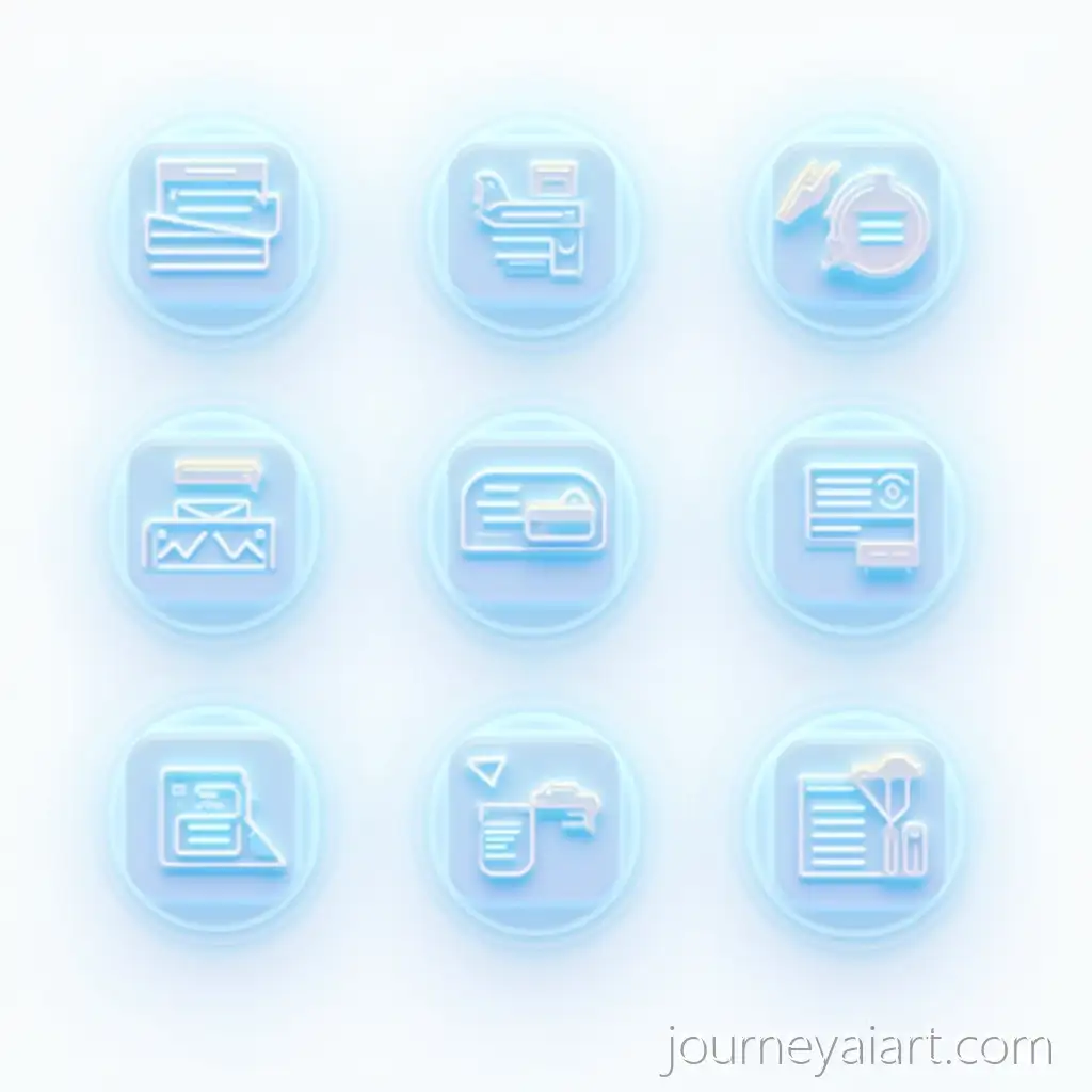 Futuristic-Digital-Subscription-Icons-with-Neon-Blue-Glow-in-Minimalist-Grid-Design