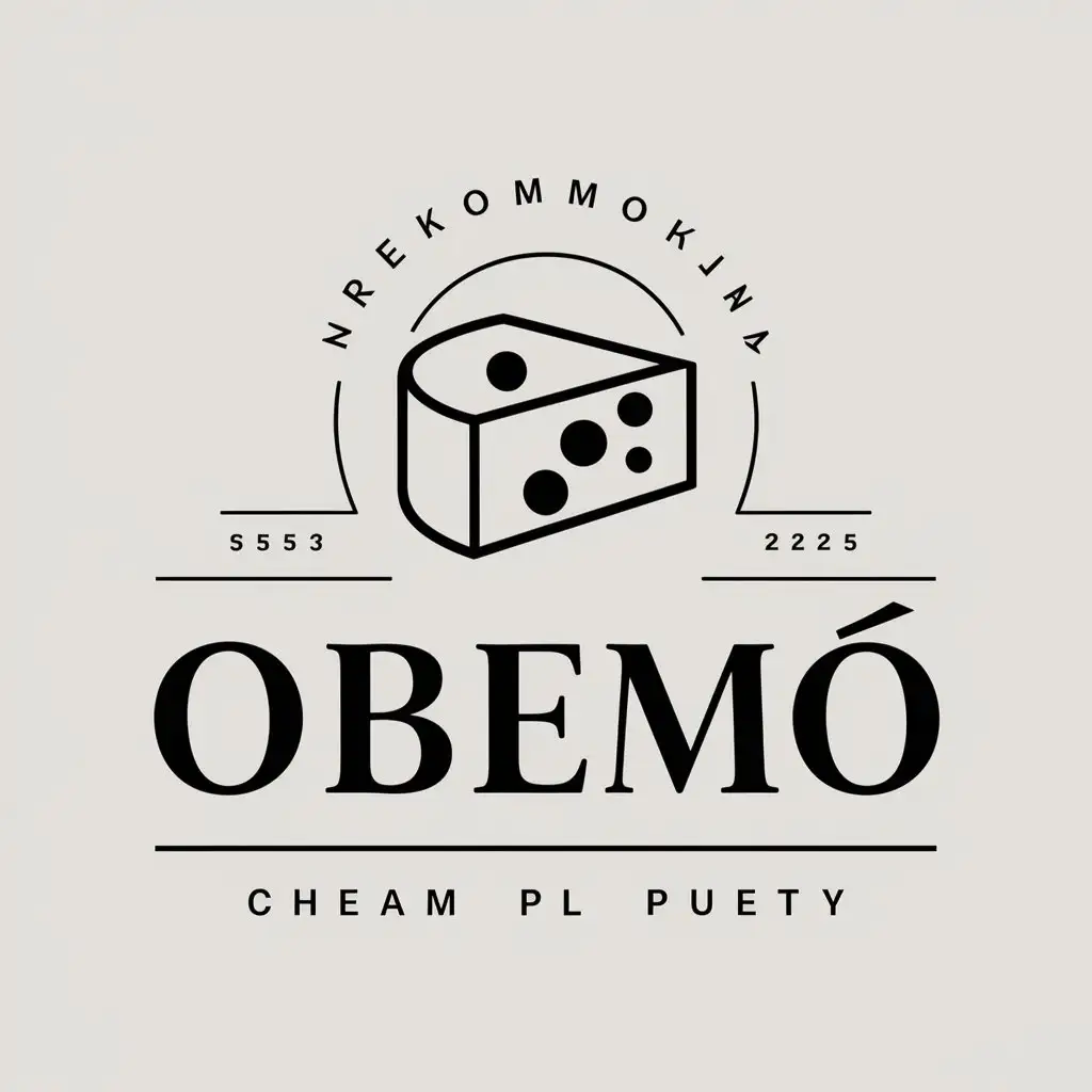 a vector logo design,with the text "Obemē", main symbol:cheese,Moderate,clear background