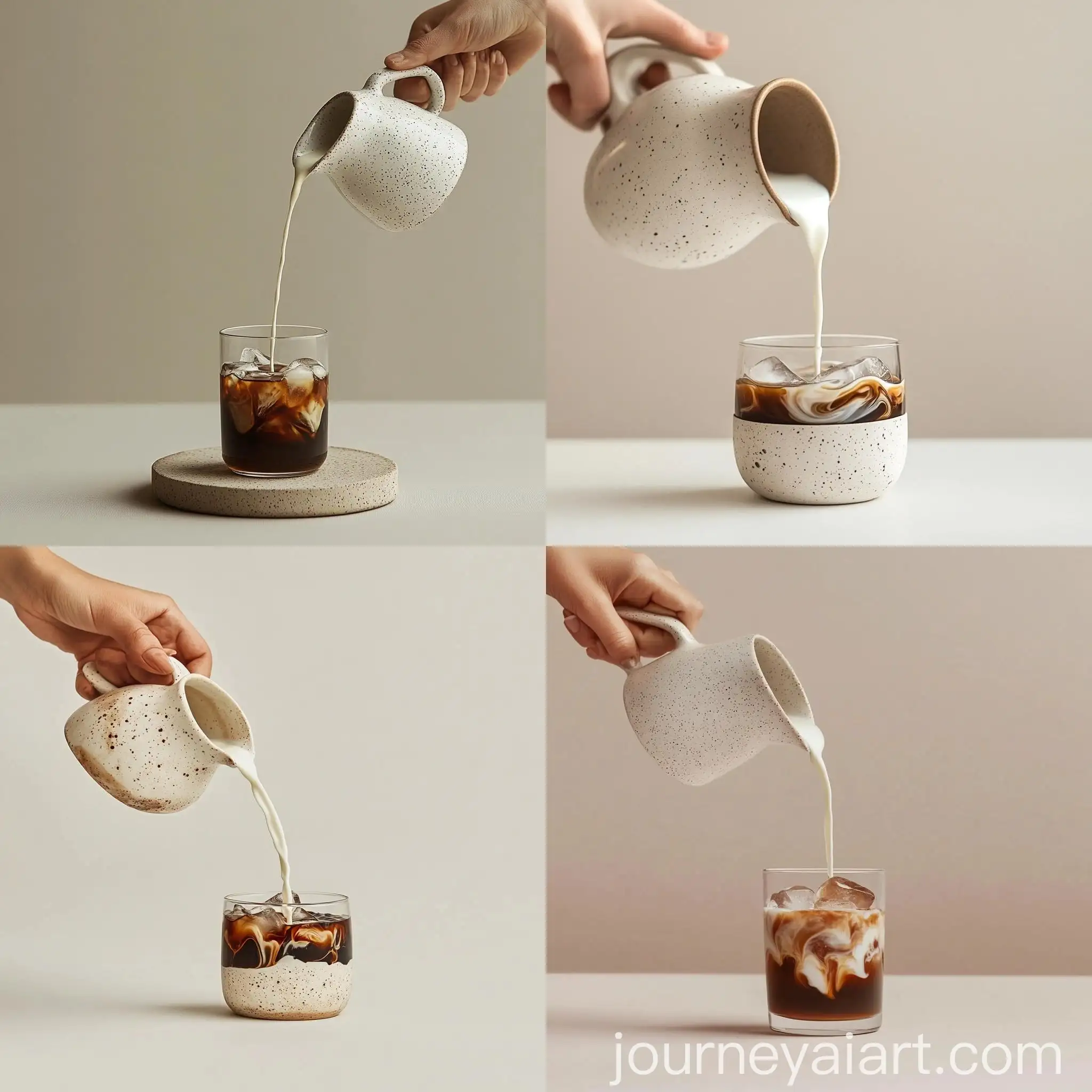 Pouring-Milk-into-Iced-Coffee-Minimalistic-Ceramic-Jug-Scene