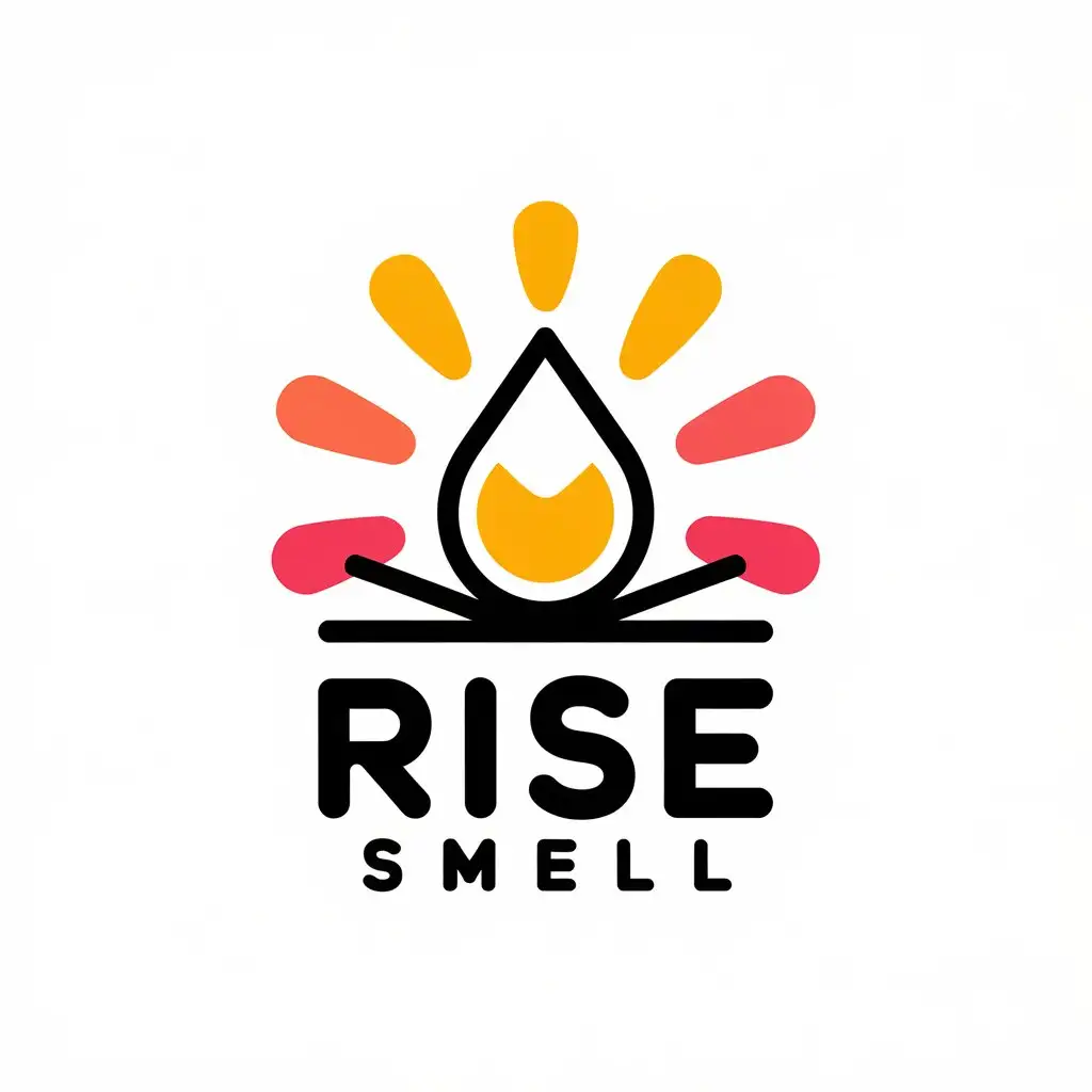 a vector logo design,with the text "Rise smell", main symbol:food flavoring,Moderate,be used in Retail industry,clear background