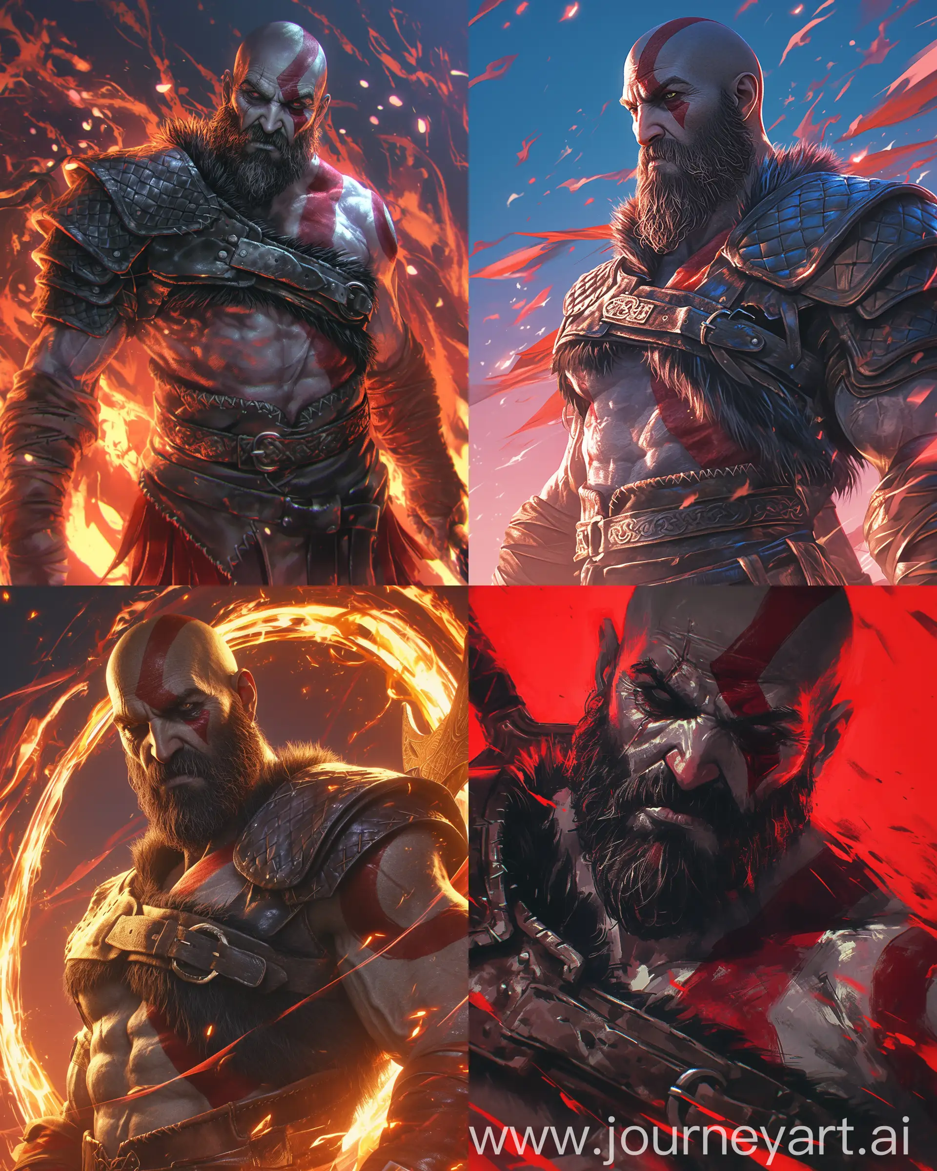 Kratos-in-Action-A-Dynamic-and-Vivid-Illustration-from-God-of-War