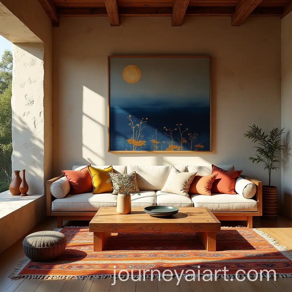 Cozy-WabiSabi-Living-Room-with-Earthy-Textures-and-Abstract-Art